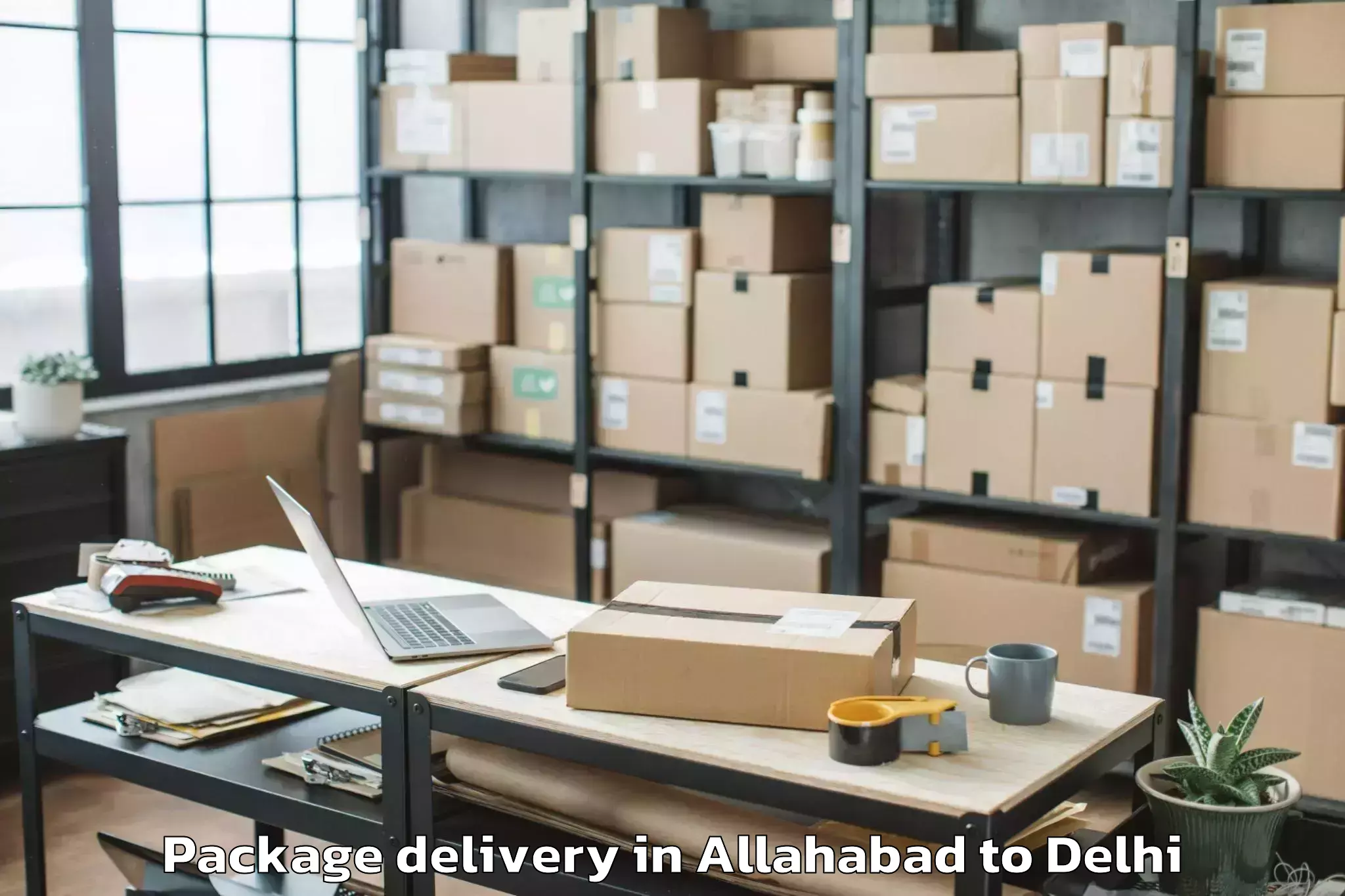 Book Your Allahabad to Jhilmil Package Delivery Today